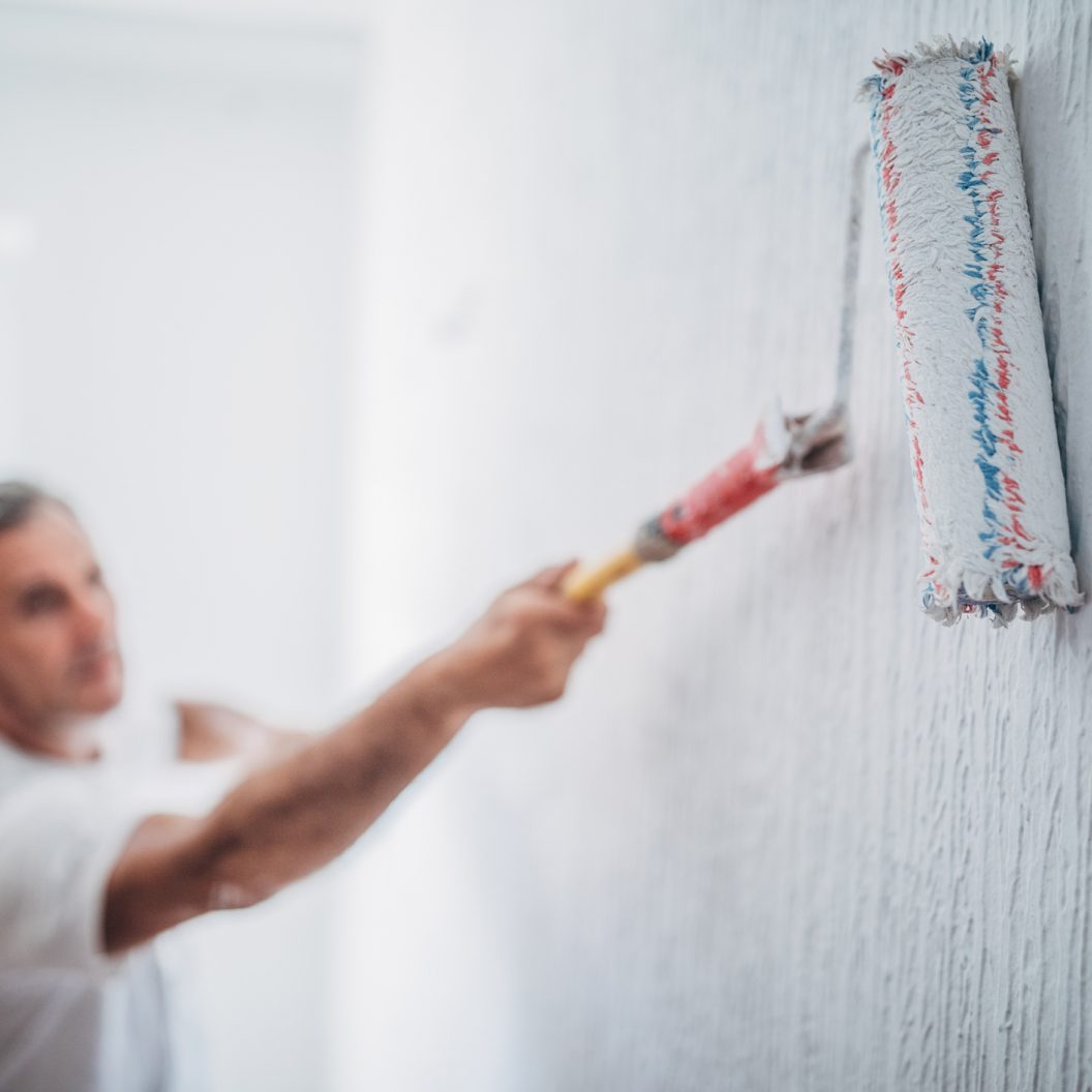 Painter with roller